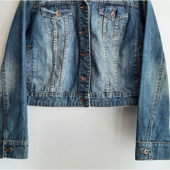 STYLUS 100% Cotton Classic Jean Jacket Medium Blue Sz XL P - Picture 4 of 9